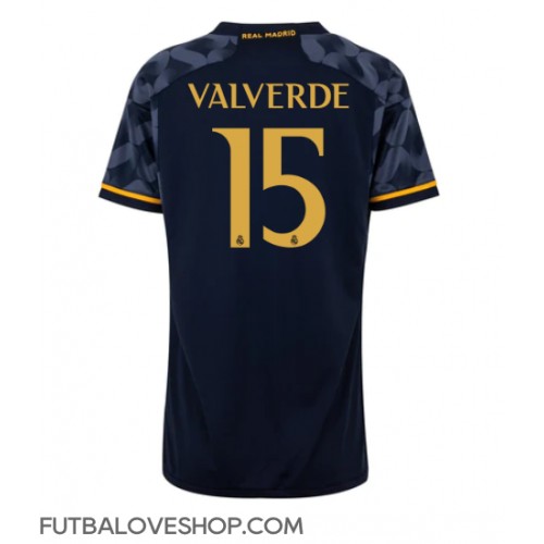 Dres Real Madrid Federico Valverde #15 Preč pre Ženy 2023-24 Krátky Rukáv